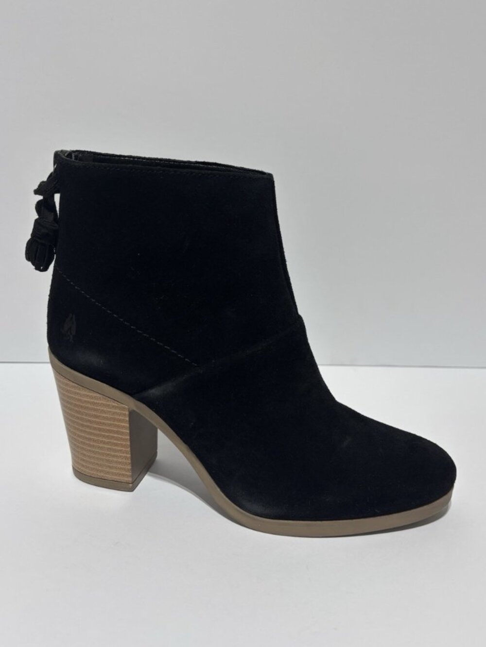 Hush Puppies Women’s Ingrid Black Suede Ankle Booties, Size 7 M